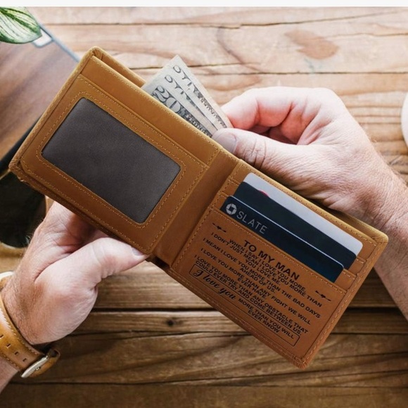 Engraved Leather Wallet brand new - Picture 6 of 7